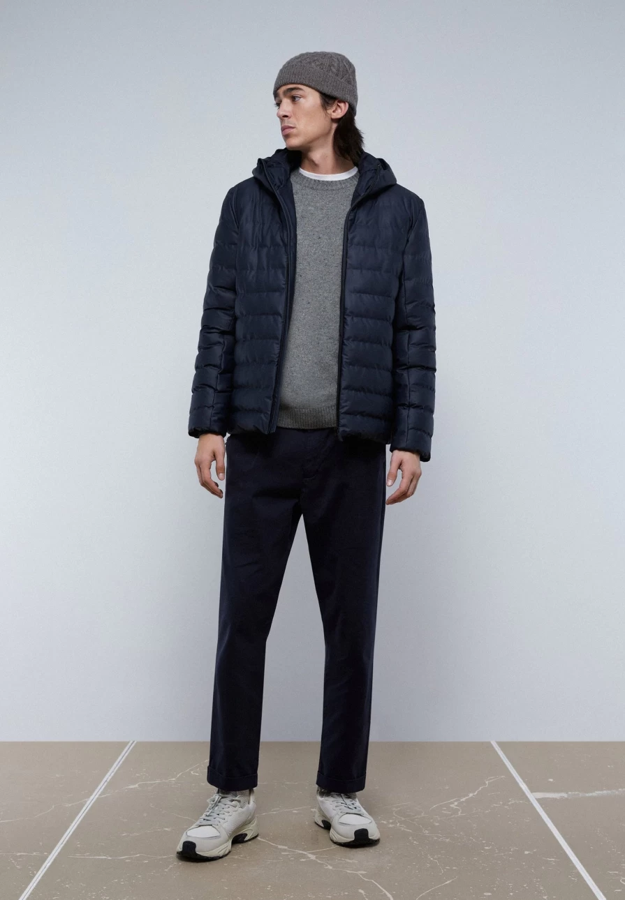 "ScalpersCompany Men's Quilted Technical Jacket – Lightweight Water-Resistant Outdoor Jacket"