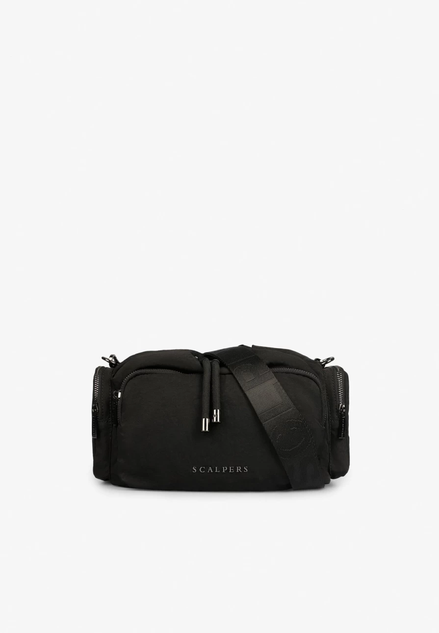 "ScalpersCompany Women's Black Multi-Pocket Handbag - Stylish & Functional"