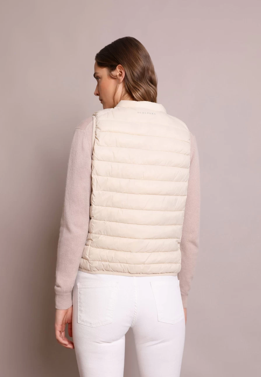 "ScalpersCompany Women's Skull Print Puffer Vest - Stylish Warm Quilted Jacket"