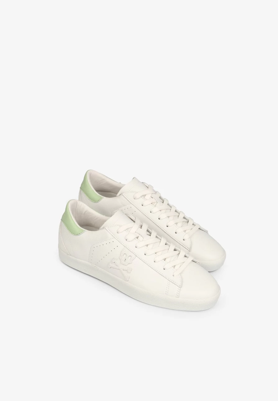 "ScalpersCompany Women's Low Top Sneakers with Stylish Heel Detail - Fashionable Casual Shoes"