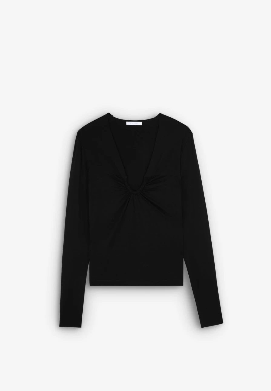"ScalpersCompany Women's Black Night Tee - Stylish Comfort for Evening Wear"