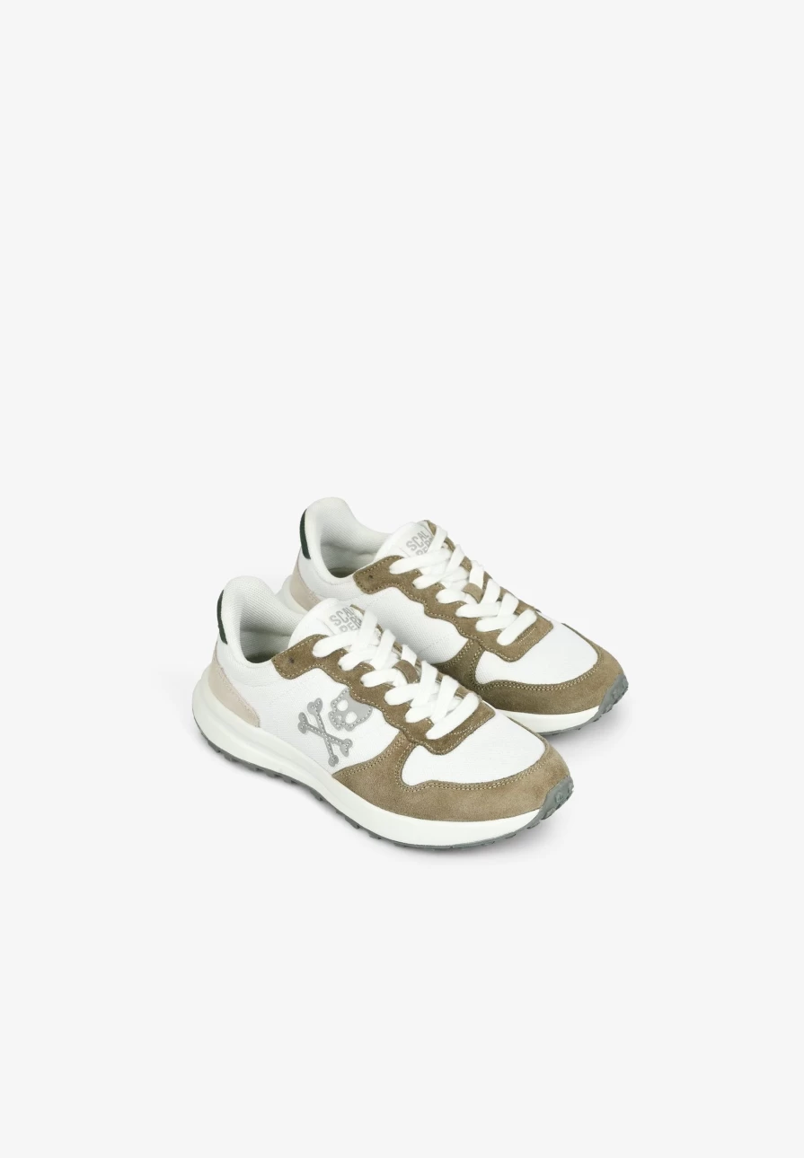 "ScalpersCompany Kids Skull Print Sneakers with Durable Track Sole for Boys and Girls"