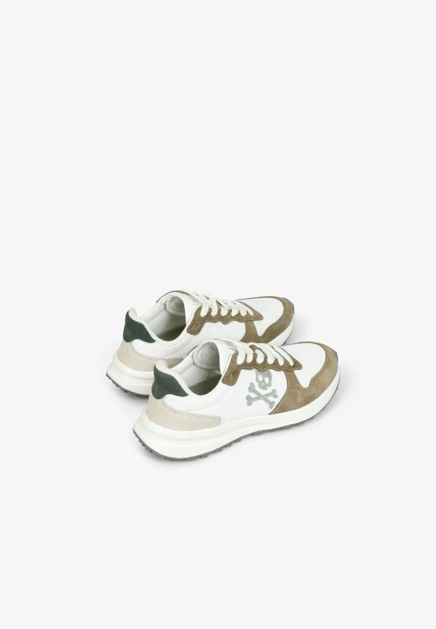 "ScalpersCompany Kids Skull Print Sneakers with Durable Track Sole for Boys and Girls"