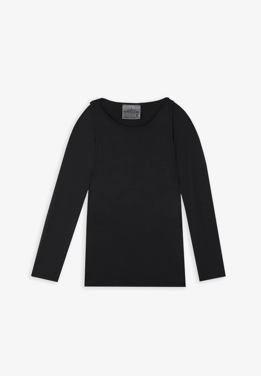 "ScalpersCompany Women's Double Top Tee - Black ADN W T-Shirt"