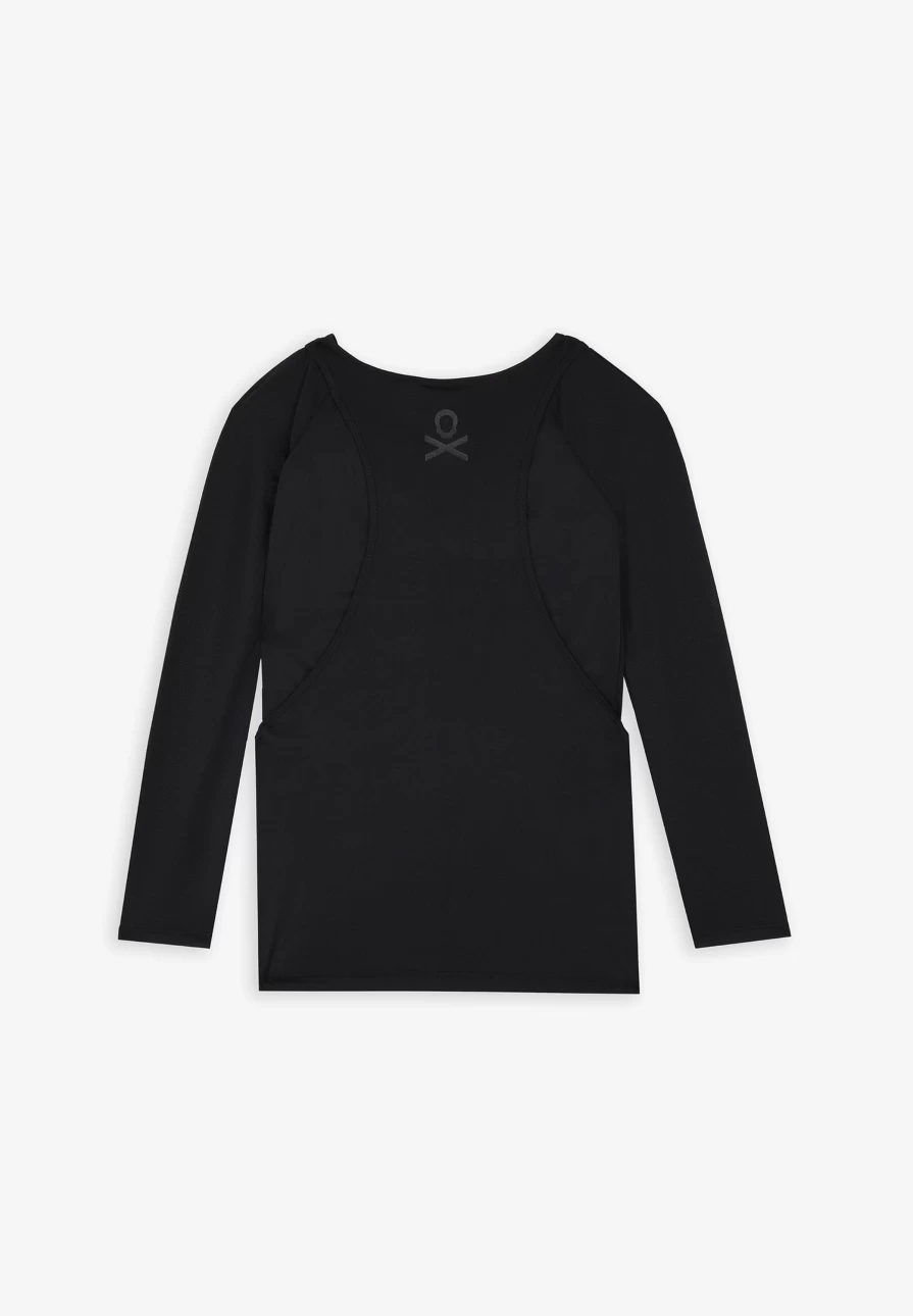 "ScalpersCompany Women's Double Top Tee - Black ADN W T-Shirt"
