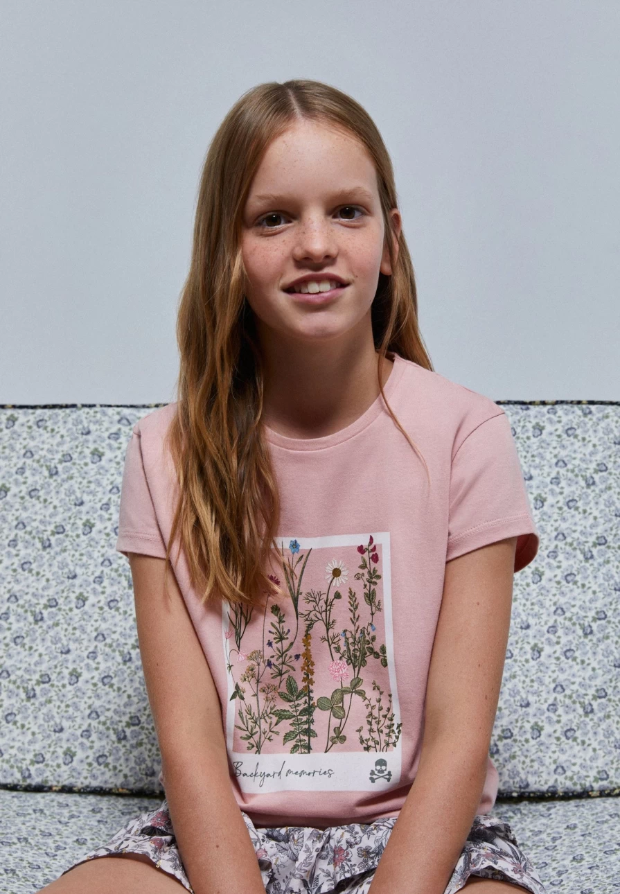 "ScalpersCompany Kids Floral Foil Print T-Shirt for Children"