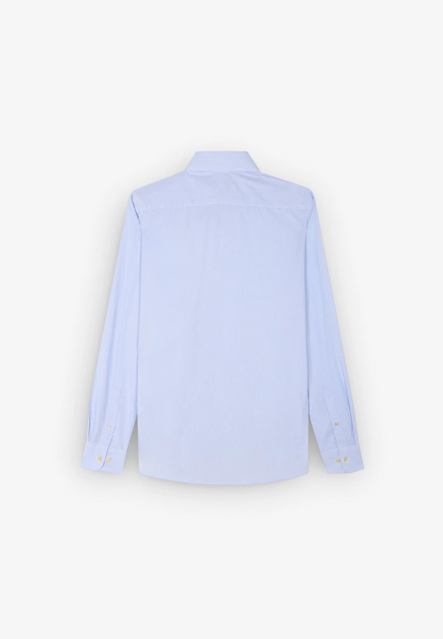 "ScalpersCompany Men's Sky Blue Check Skull Print Contrast Shirt"