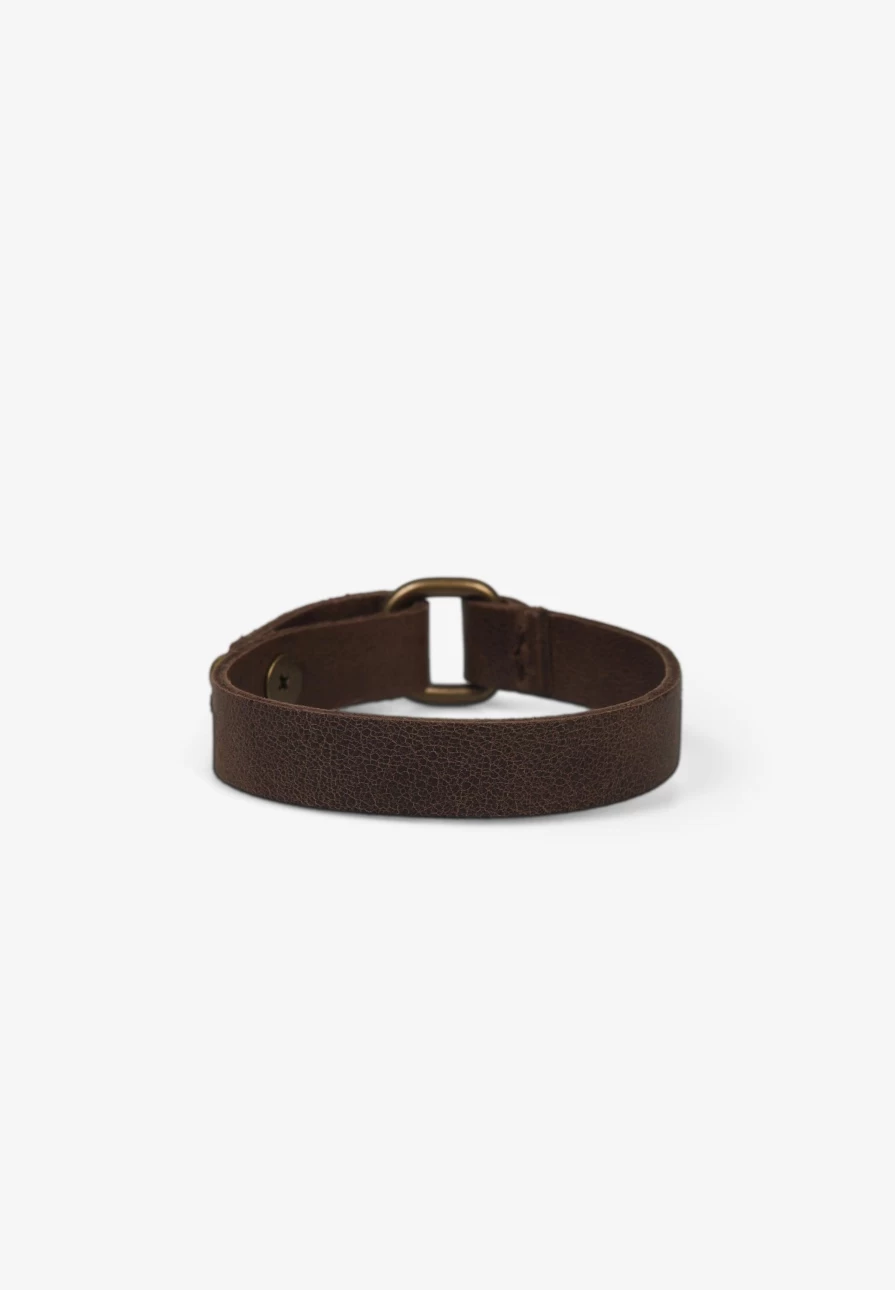 "ScalpersCompany Men's Genuine Leather Bracelet with Adjustable Buckle Closure"
