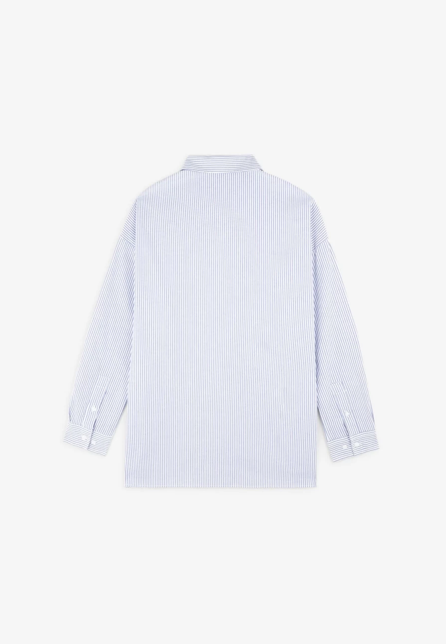 "ScalpersCompany Women's Blue Stripes Boppy Shirt – Comfort & Style"