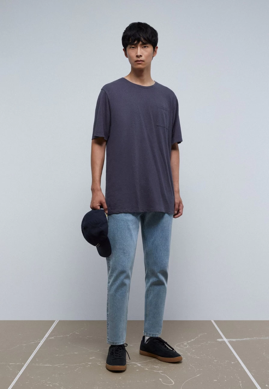 "ScalpersCompany Men's Navy Rustic Pocket T-Shirt | Casual Comfort Fit Tee"