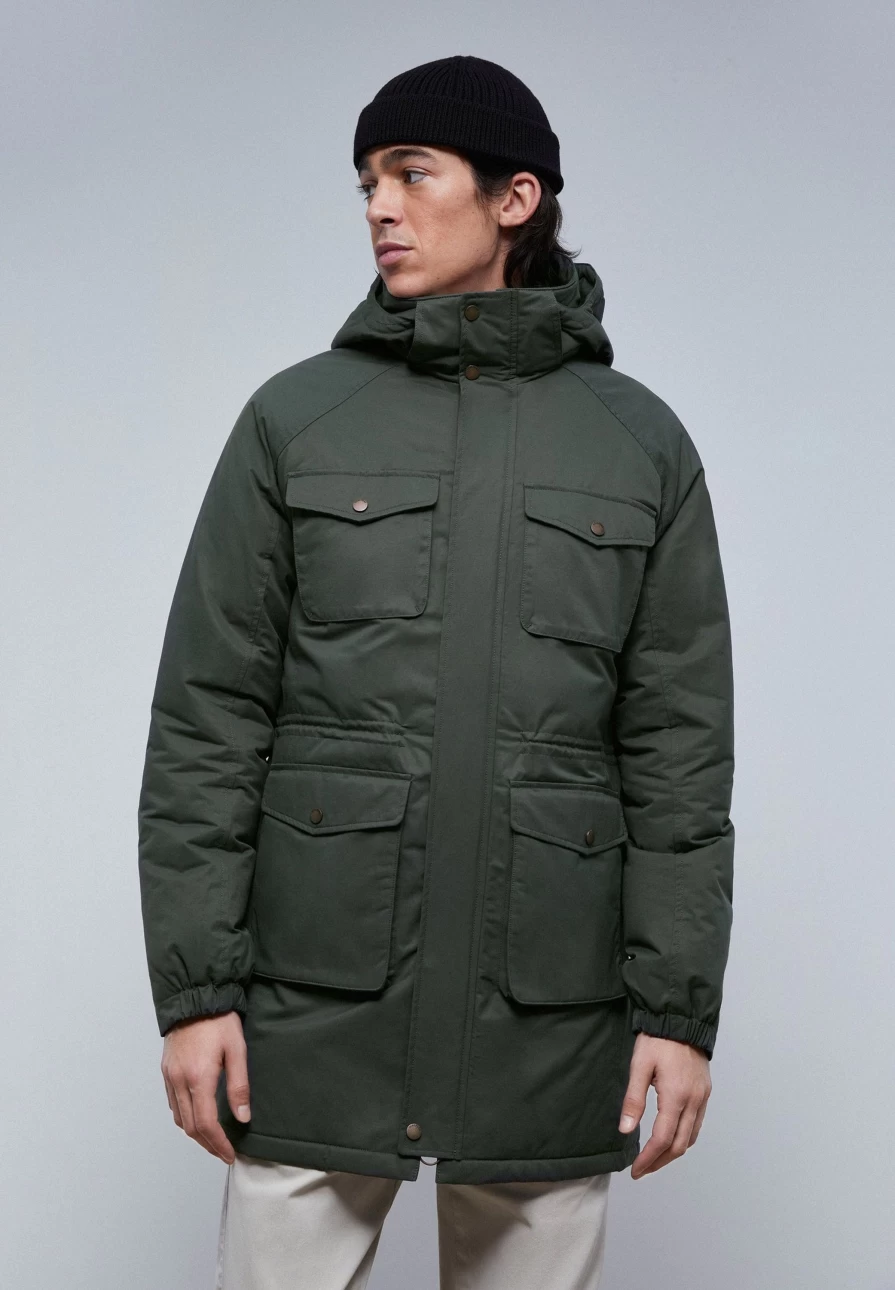 "ScalpersCompany Men's Waterproof Parka Jacket with Multiple Pockets for Outdoor Activities"