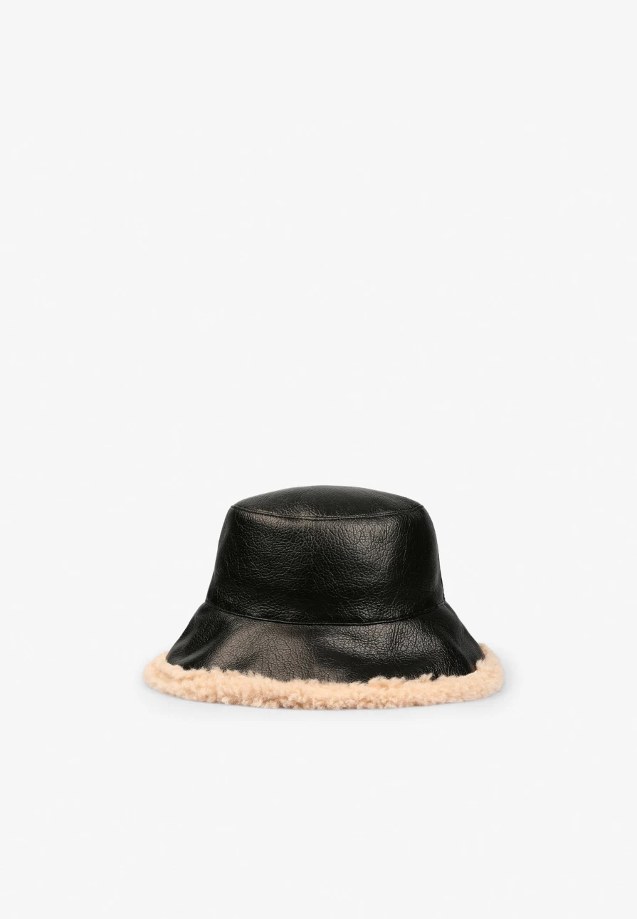 "ScalpersCompany Women's Shearling Bucket Hat – Winter Fashion Wool Fur Trapper Hat"