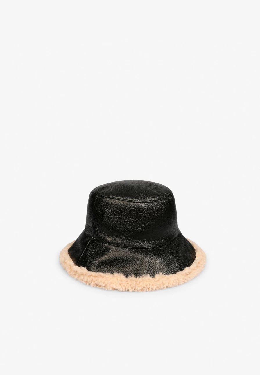 "ScalpersCompany Women's Shearling Bucket Hat – Winter Fashion Wool Fur Trapper Hat"