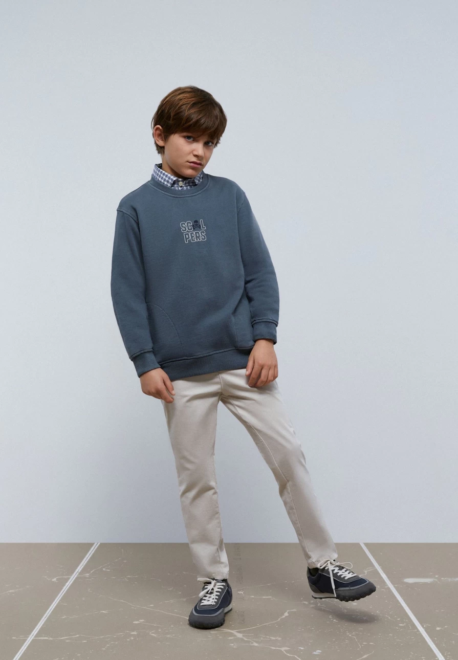 "ScalpersCompany Kids High Density Sweatshirt - Soft Cotton Hoodie With Front Logo"