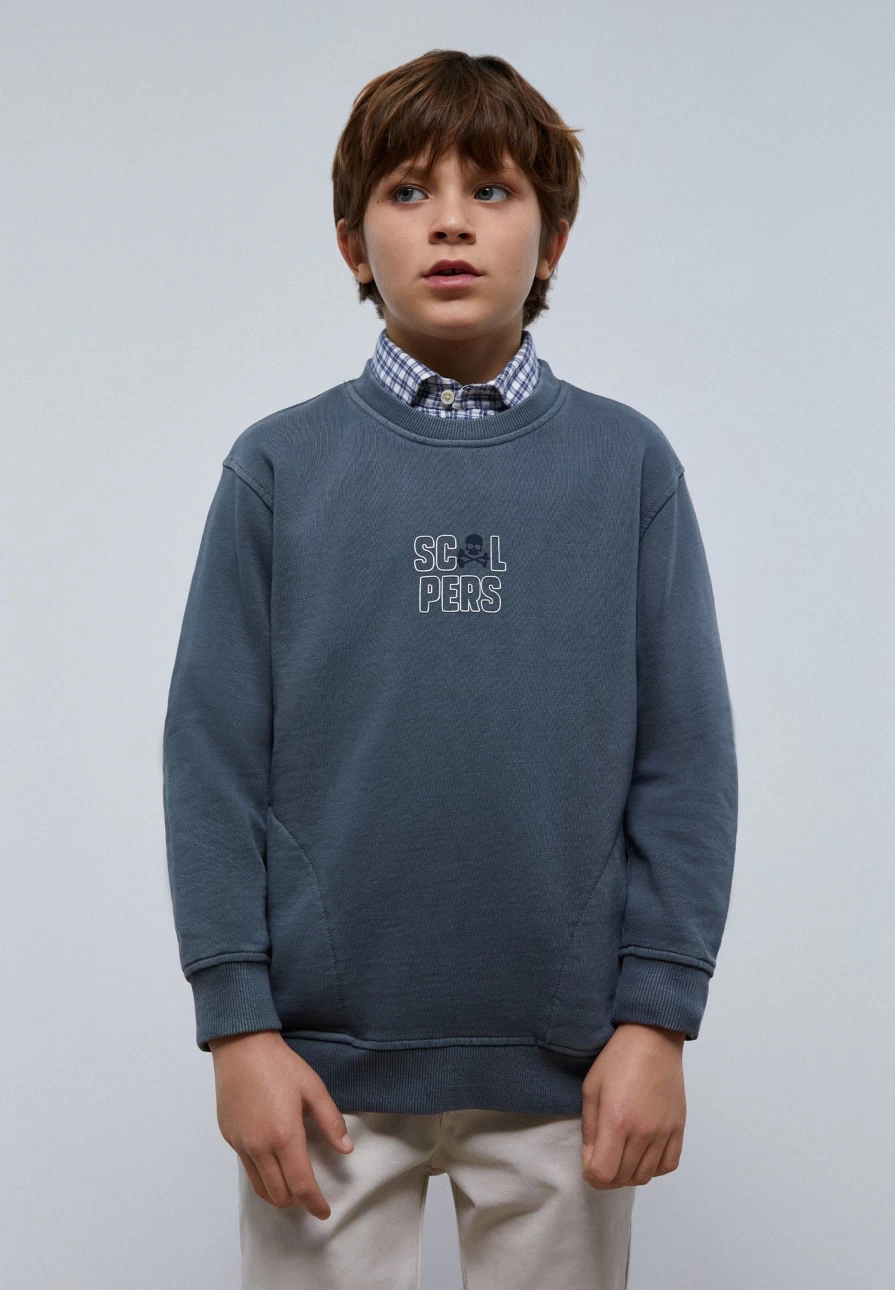 "ScalpersCompany Kids High Density Sweatshirt - Soft Cotton Hoodie With Front Logo"