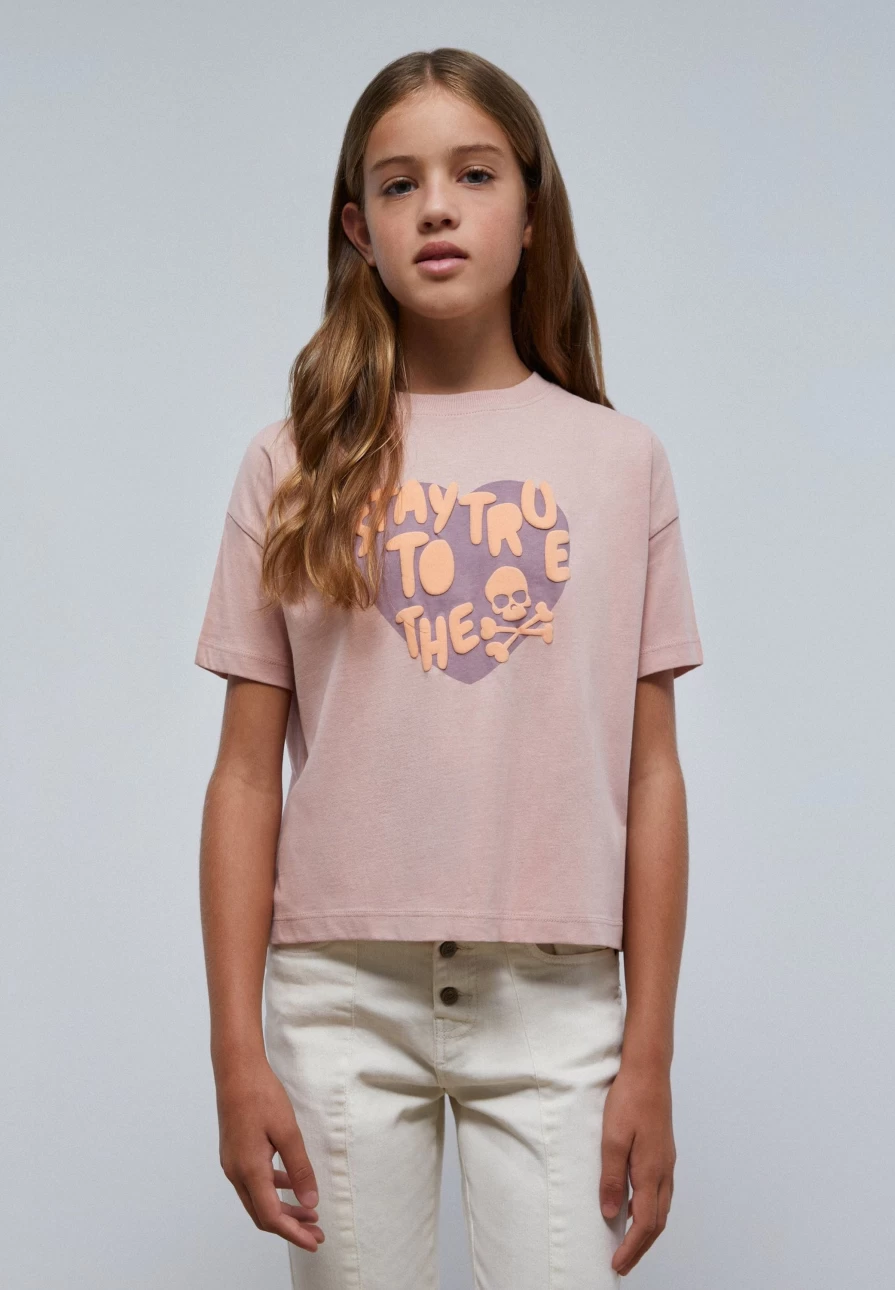 "ScalpersCompany Kids Puff Print T-Shirt - Fun Graphic Tee for Children"