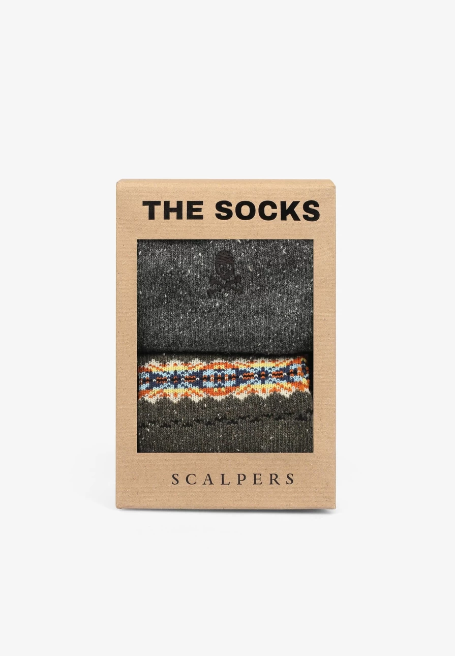 "ScalpersCompany Men's Speckled Christmas Socks Pack - Festive Holiday Socks For Men"