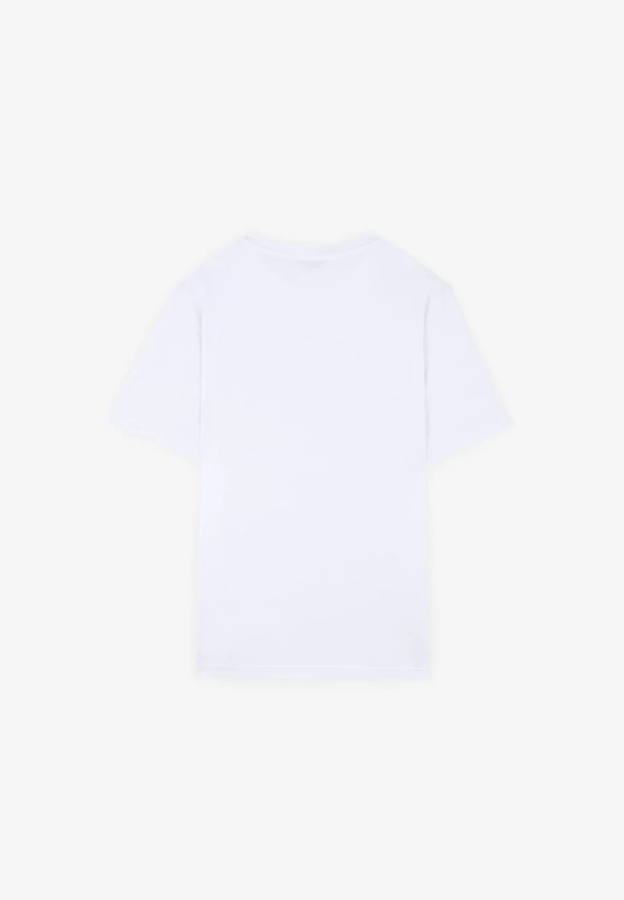 "ScalpersCompany Nos Skull Graphic Relaxed Fit T-Shirt for Men in White"