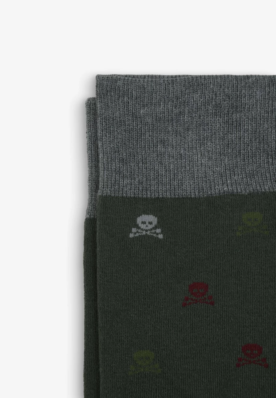 "ScalpersCompany Men's Skull Print Socks - Gothic Style Novelty Socks for Men"