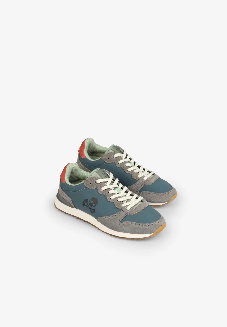"ScalpersCompany Kids Duck Color Three-Tone Skull Sneakers"