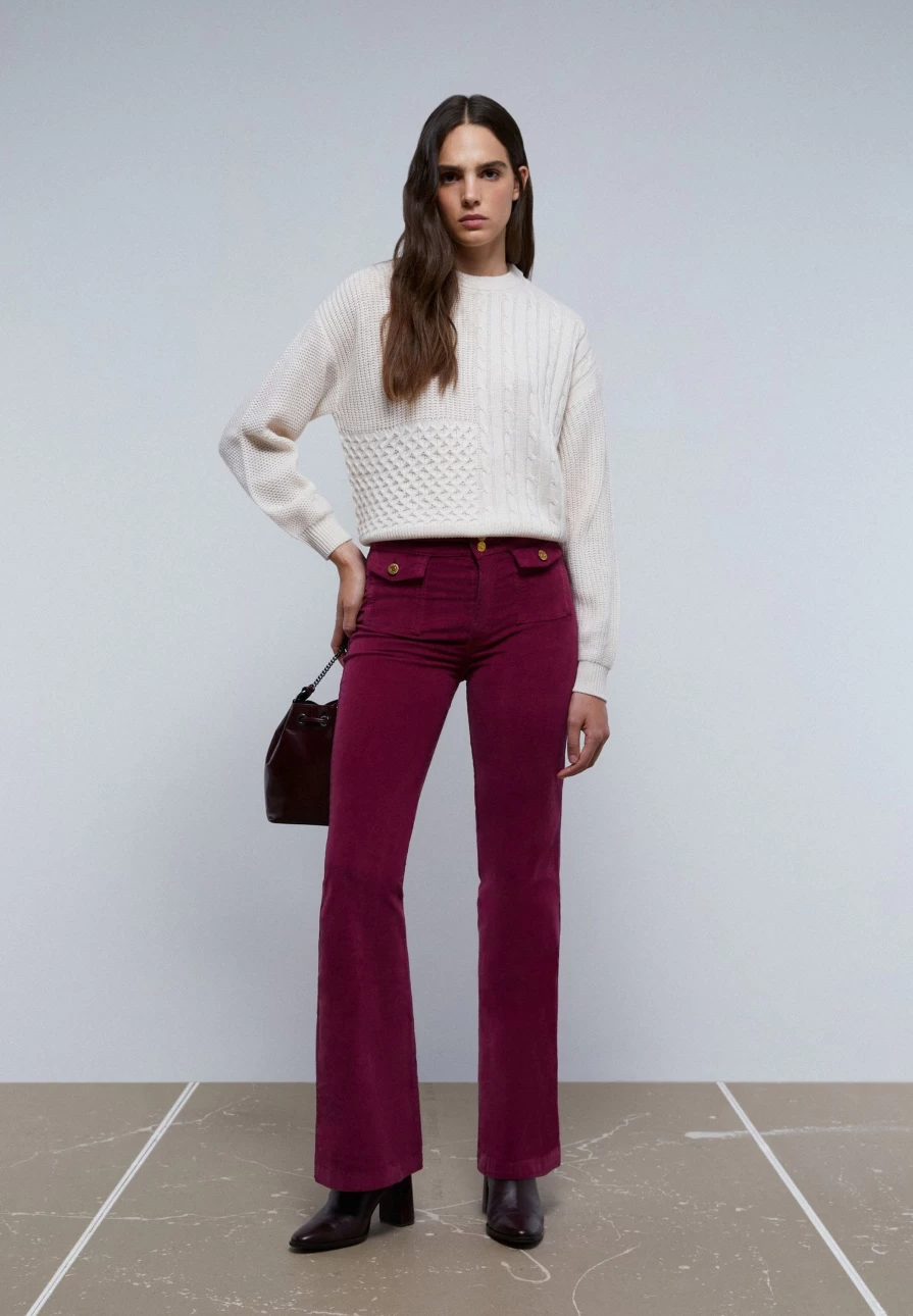 "ScalpersCompany Women's Corduroy Bootcut Pants - Stylish & Comfortable Trousers"