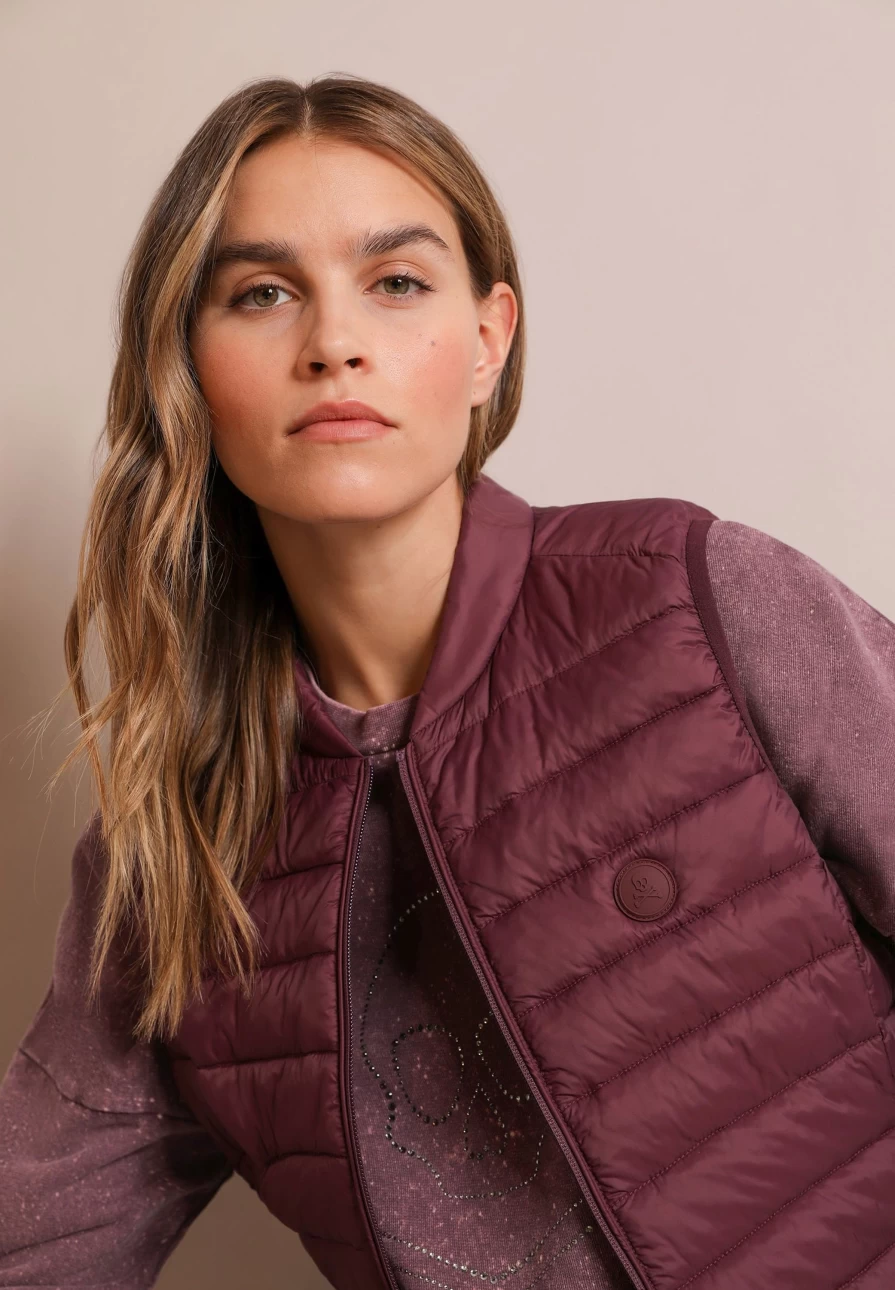 "Women's Quilted Gilet with Skull Detail by Scalpers Company | Stylish Winter Vest"