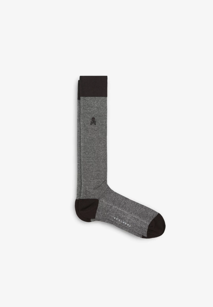 "ScalpersCompany Men's Textured Casual Socks for Everyday Comfort"