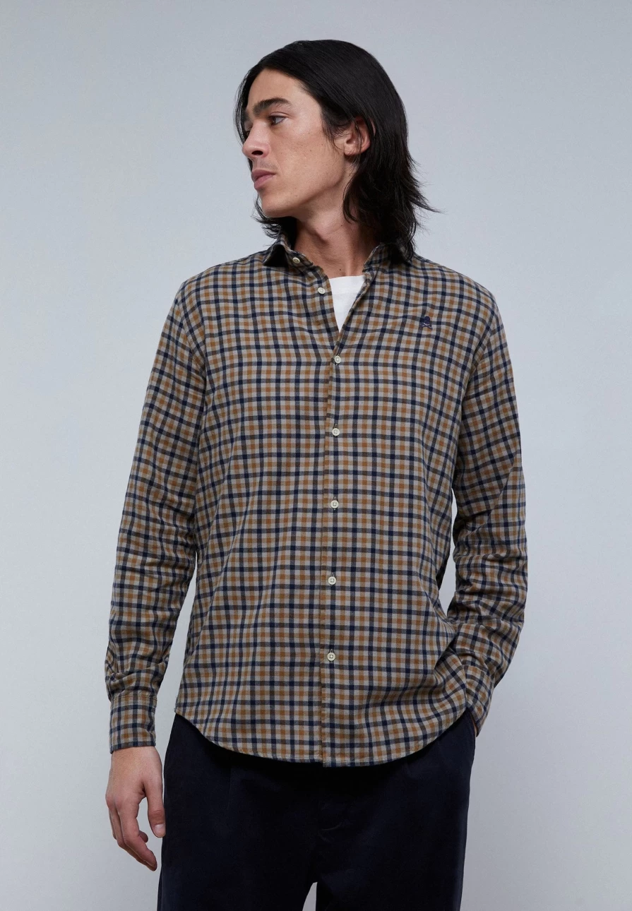 "ScalpersCompany Men's Soft Touch Checkered Shirt – Premium Comfort Fit"