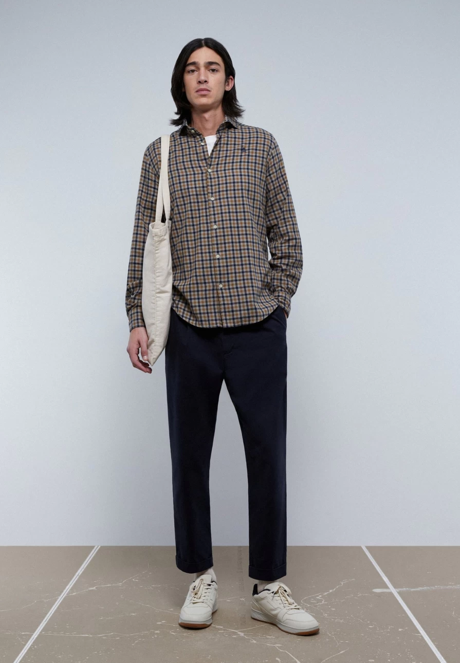 "ScalpersCompany Men's Soft Touch Checkered Shirt – Premium Comfort Fit"