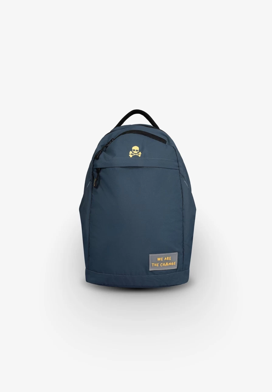 "ScalpersCompany Navy Kids Skull Design Backpack - Front & Back Unique Print"