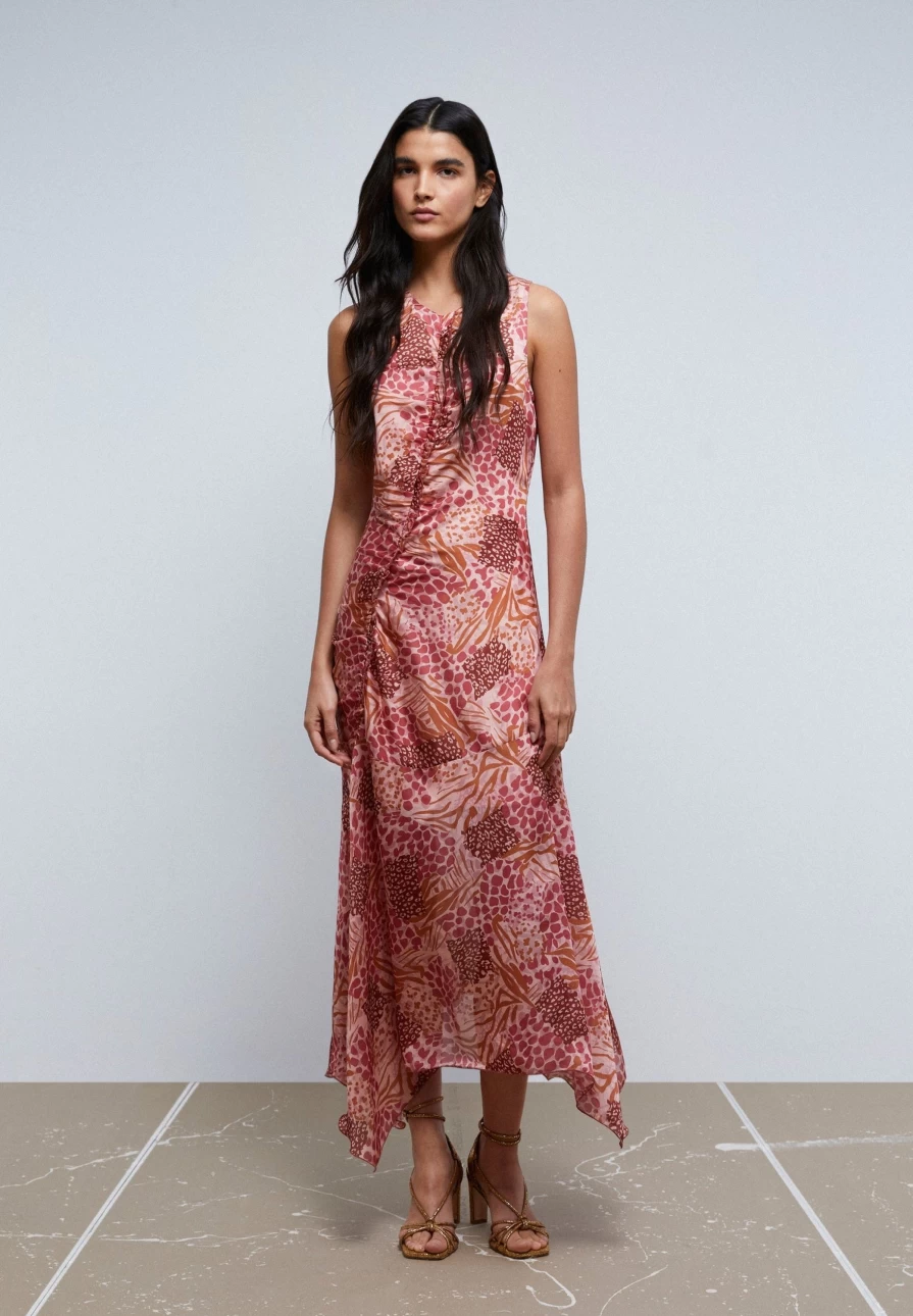 "ScalpersCompany Women's Animal Print A-Line Dress - Stylish & Trendy"