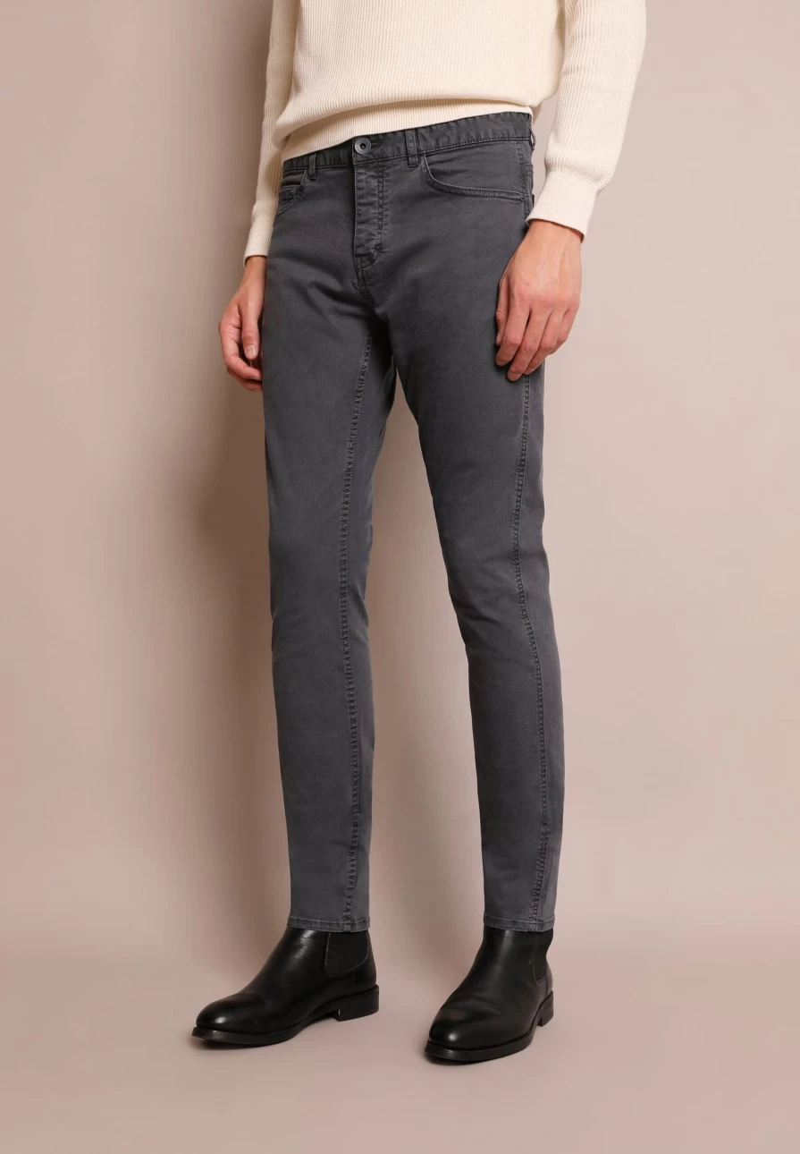 "ScalpersCompany Men's Navy Five Pocket Pants - Nos Style Casual Trousers"