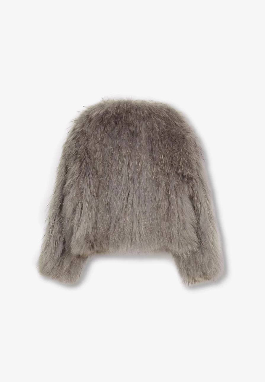 "ScalpersCompany Women's Stylish Cropped Faux Fur Jacket – Trendy Winter Outerwear"