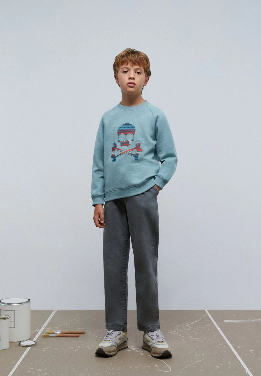 "ScalpersCompany Kids Ethnic Skull Print Sweatshirt - Stylish & Comfortable"