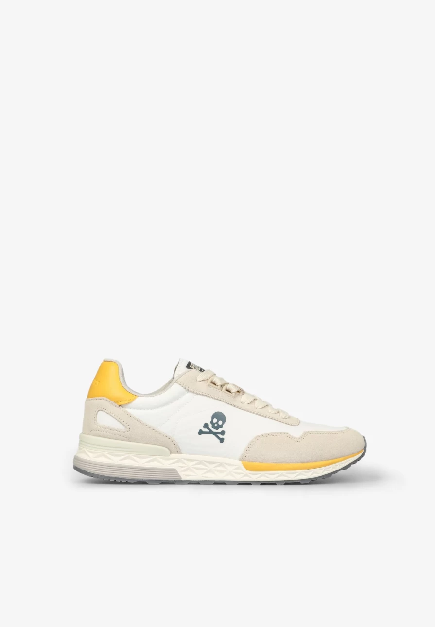 "ScalpersCompany Men's Skull Design Sneakers - Edgy Street Style Side Skull Shoes"