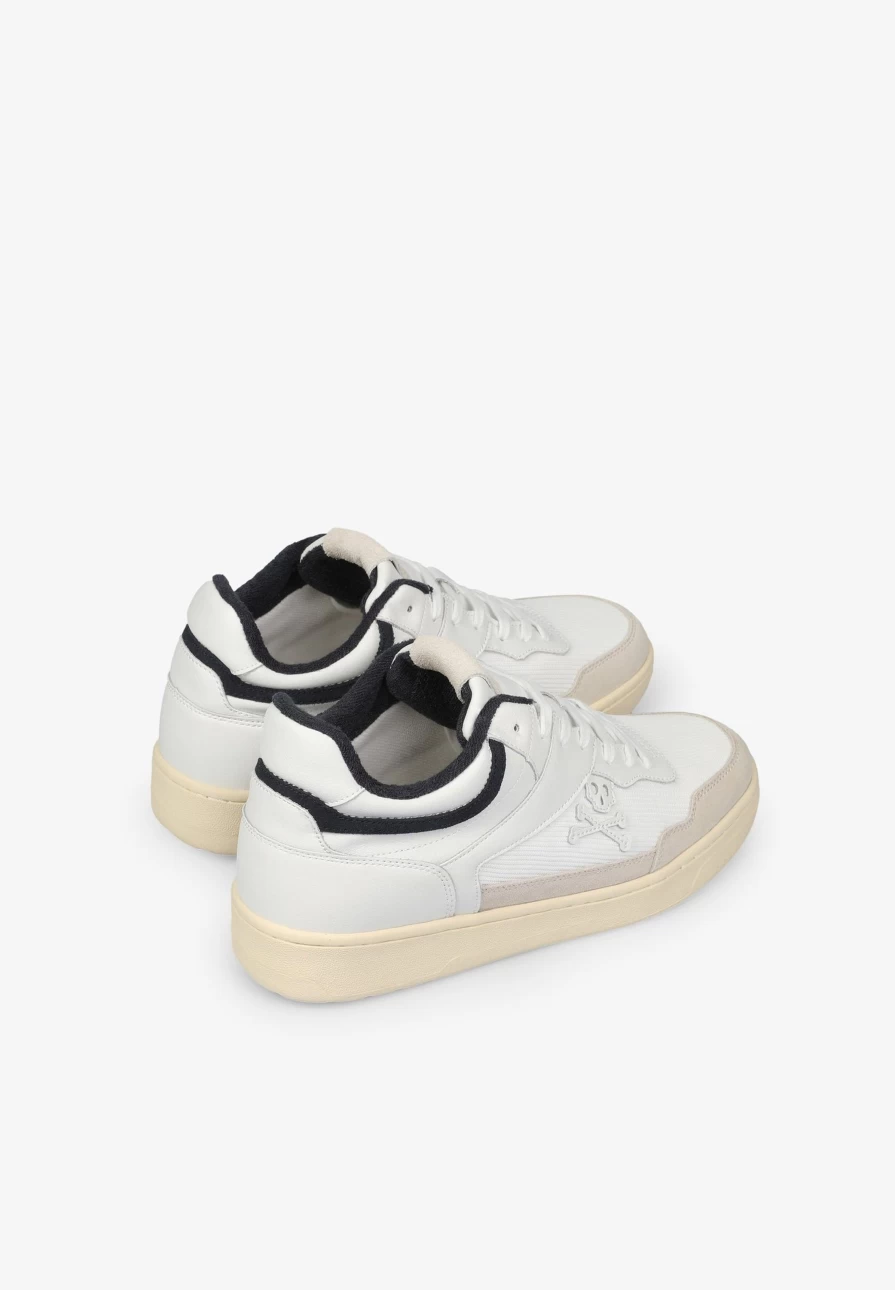 "ScalpersCompany Men's Off White Boot-Style Sneakers for Casual Wear"