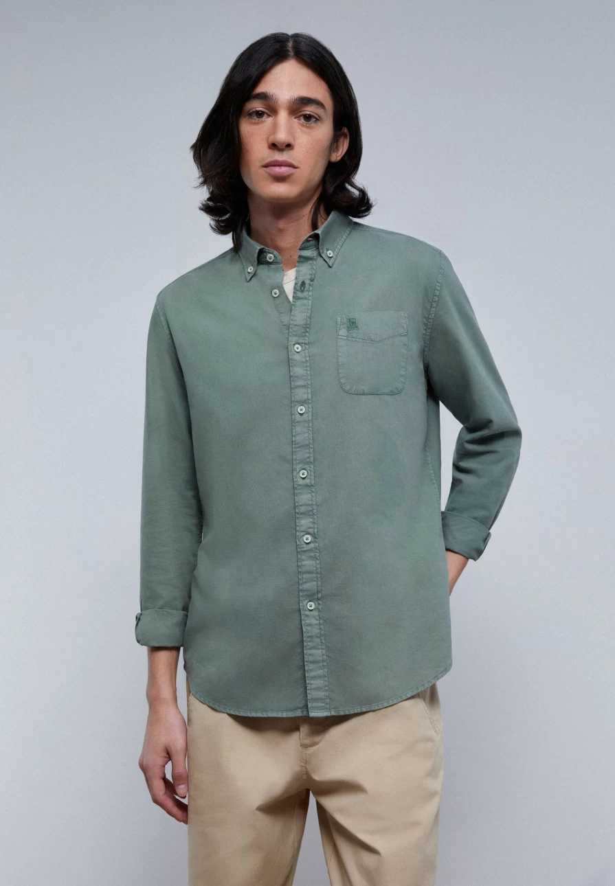 "ScalpersCompany Men's Button-Down Collar Pocket T-Shirt"