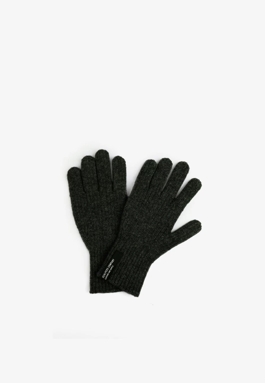 "ScalpersCompany Men's Ribbed Knit Gloves - Winter Warm Textured Handwear"