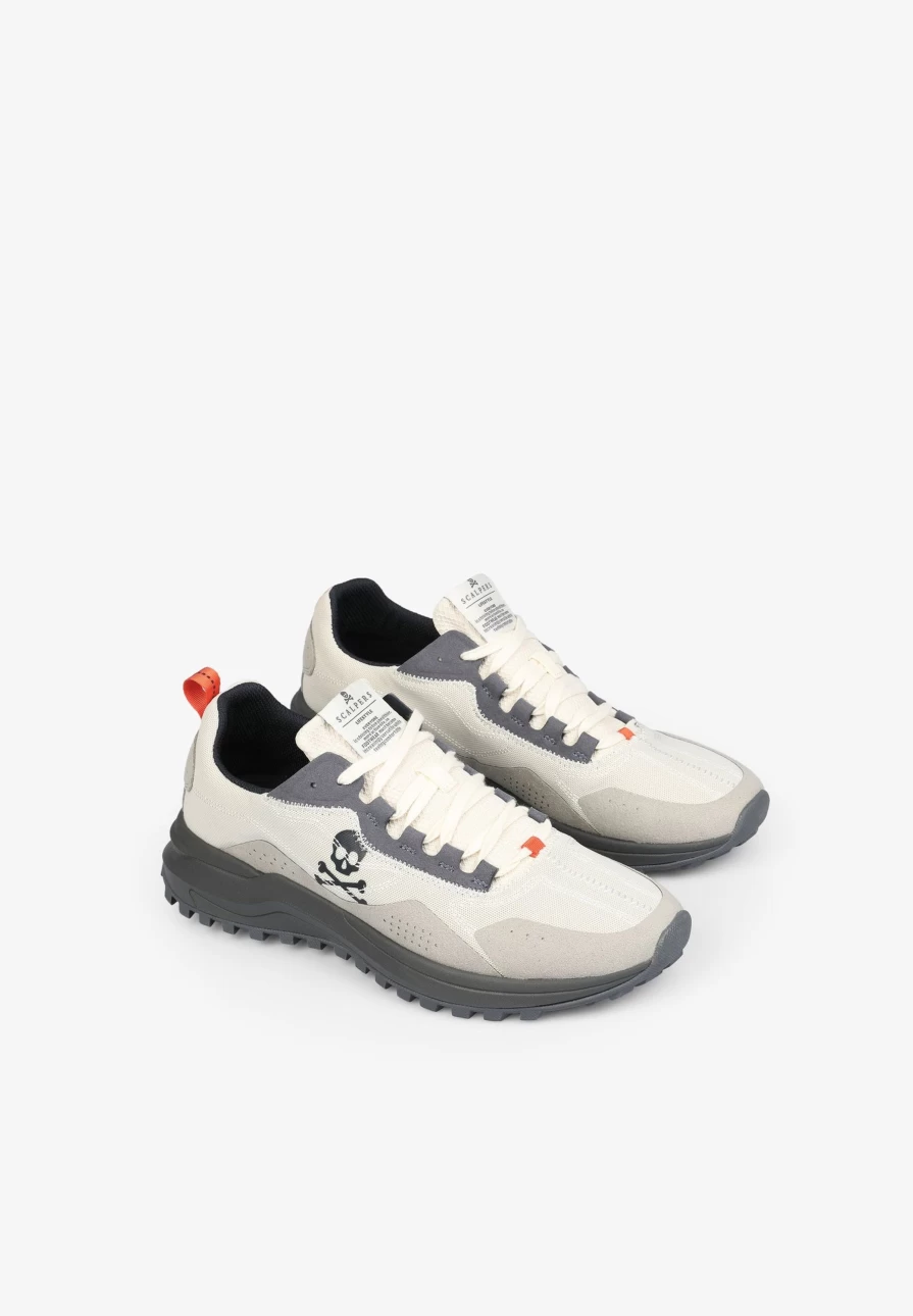 "ScalpersCompany Men's Skull Print Fabric Sneakers - Gothic Streetwear Shoes"