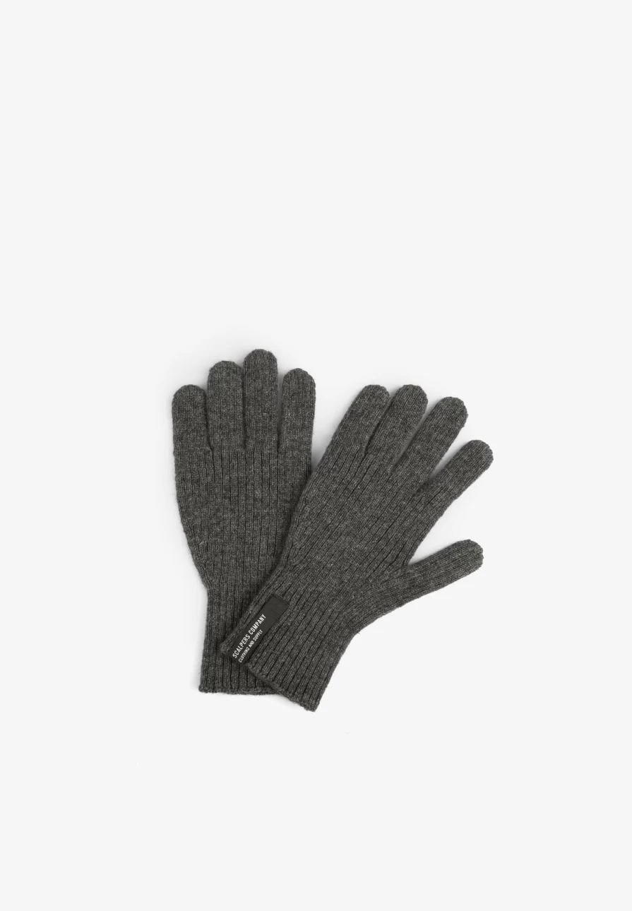 "ScalpersCompany Men's Ribbed Knit Gloves - Winter Warm Textured Gloves for Men"