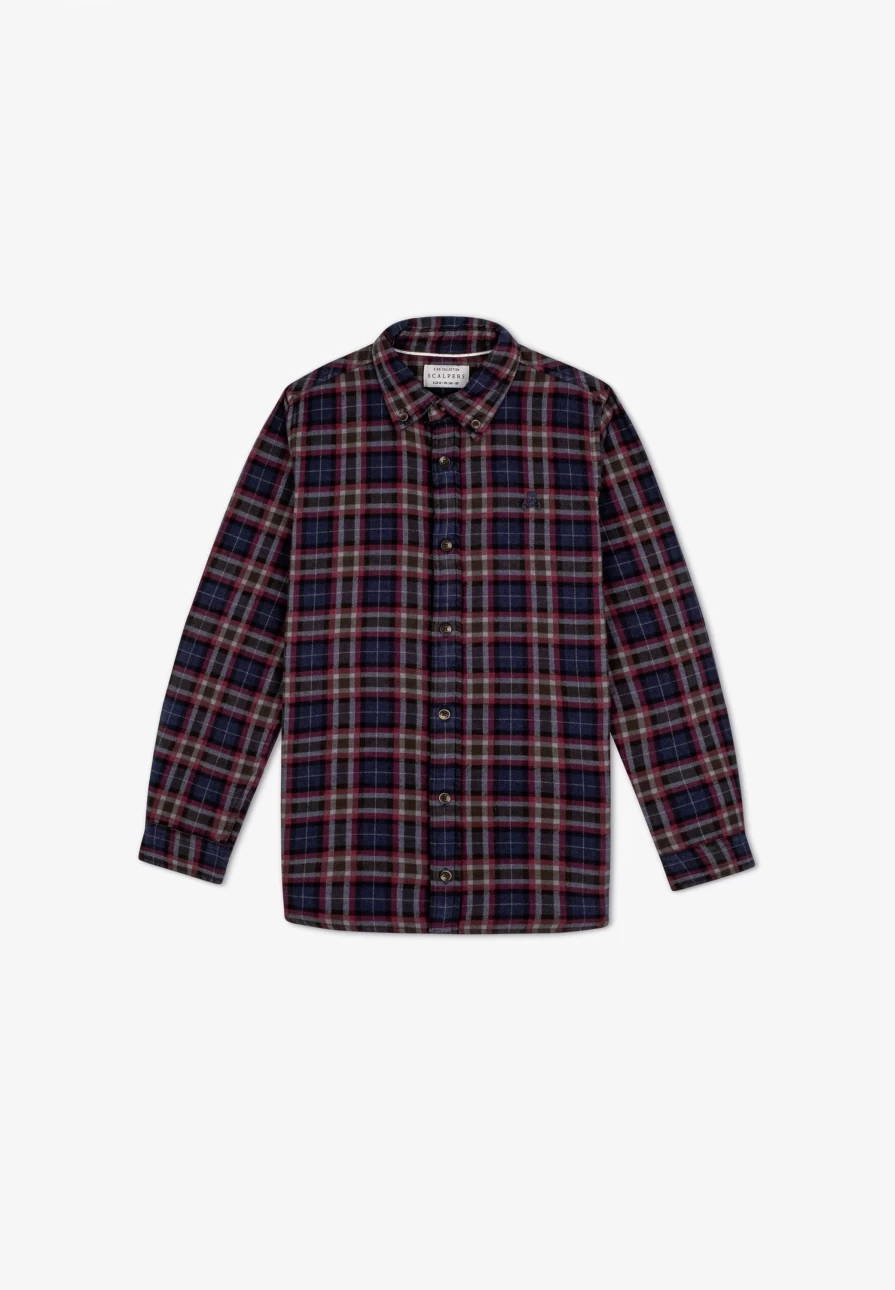 "ScalpersCompany Kids Plaid Check Shirt - Stylish & Comfortable Flannel Shirt for Children"